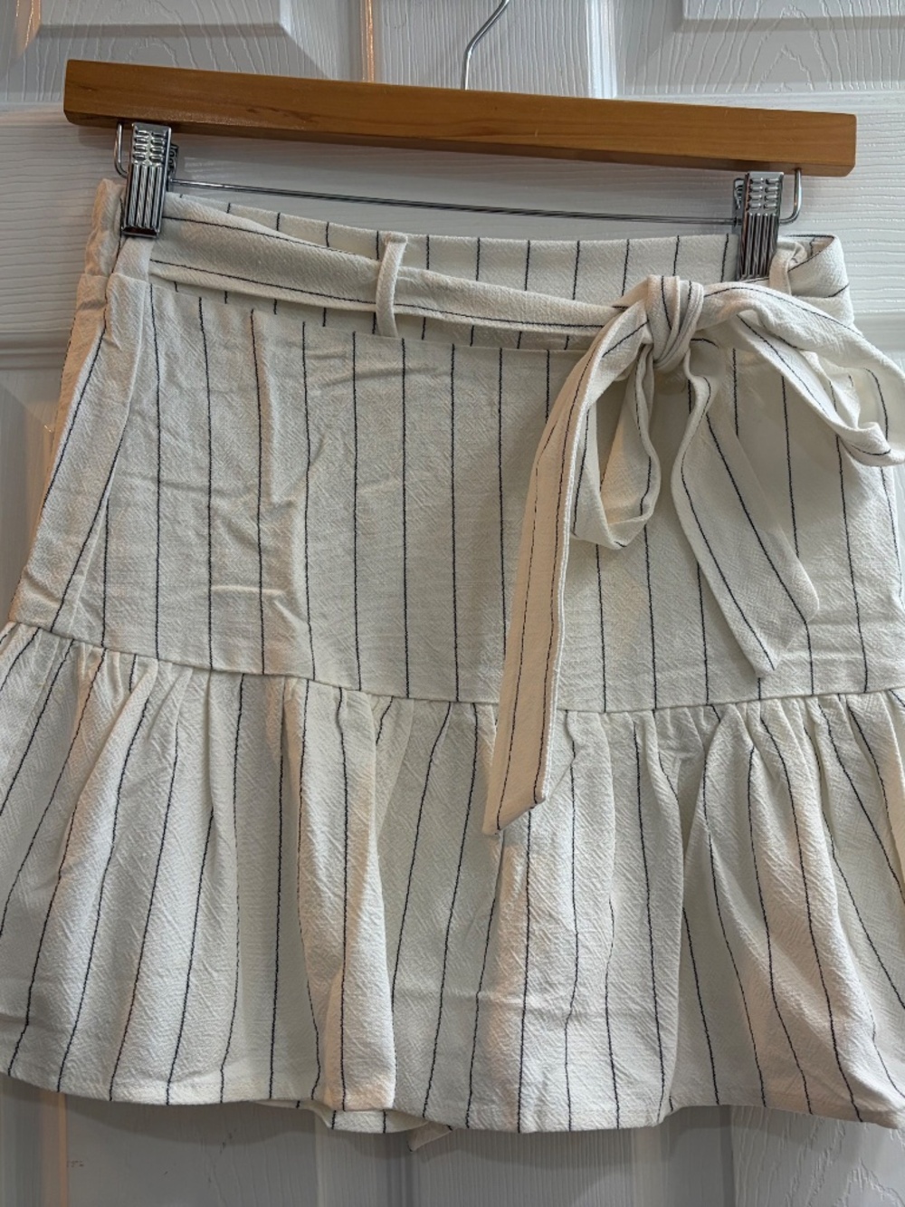 New Promesa Skort Women's Small Skirt Go For It Striped Drop Waist Ruffle Belt - Picture 4 of 5